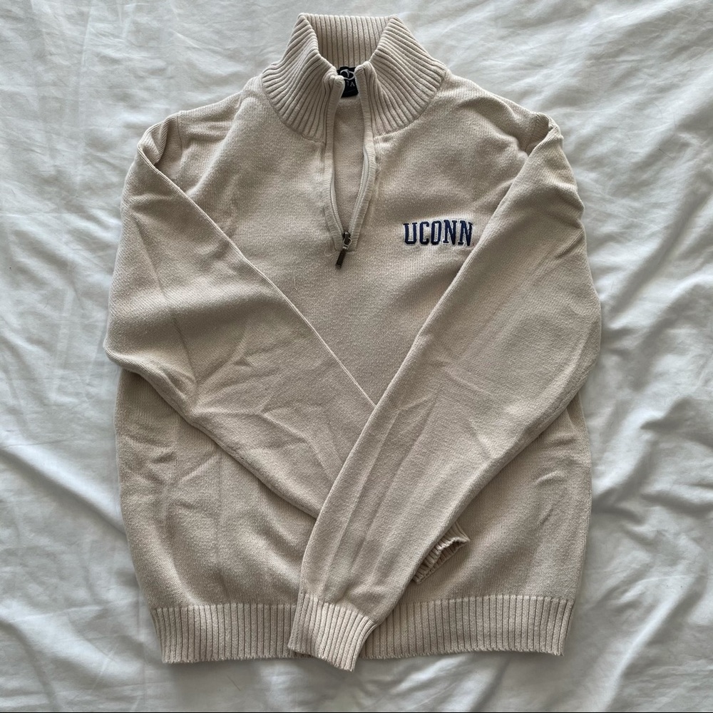 University of Connecticut Quarter Zip Sweater